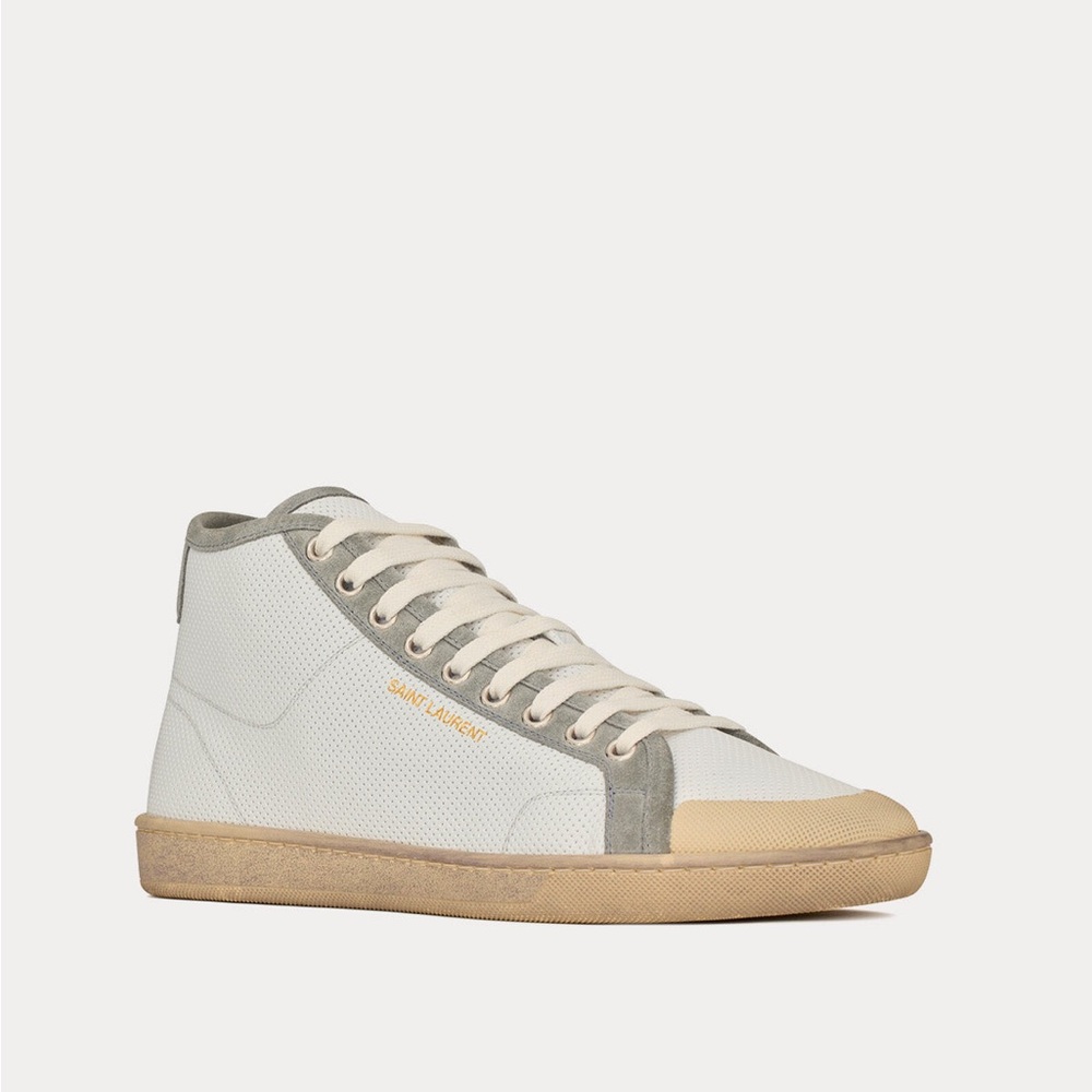 Saint Laurent Leather High-Top Sneakers – EU 43.5 – Brand New With Box